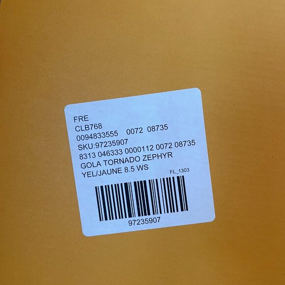 NEW Gola Sneakers -- Tornado Zephyr White/Pollen -- US 8.5 - Picture 5 of 5